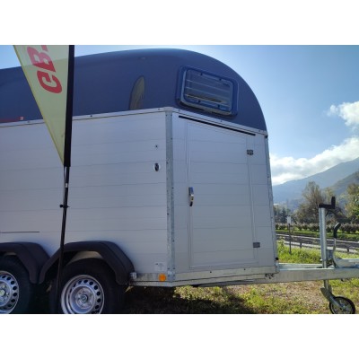 Trailer trasporto cavalli due posti in alluminio Boeckmann Champion Esprit Silver + Black