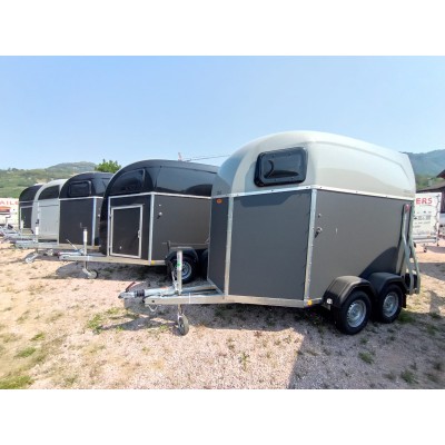 Trailer trasporto cavalli Boeckmann DUO ESPRIT Silver + Black due posti