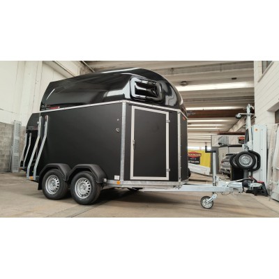 Trailer trasporto cavalli due posti con selleria Boeckmann DUO ESPRIT