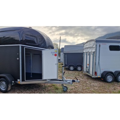 Trailer trasporto cavalli Boeckmann DUO ESPRIT Silver + Black due posti