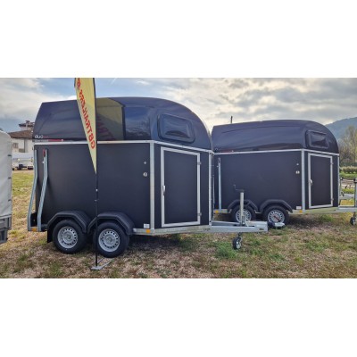 Trailer trasporto cavalli Boeckmann DUO ESPRIT Silver + Black due posti