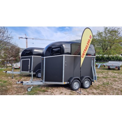 Trailer trasporto cavalli Boeckmann DUO ESPRIT Silver + Black due posti