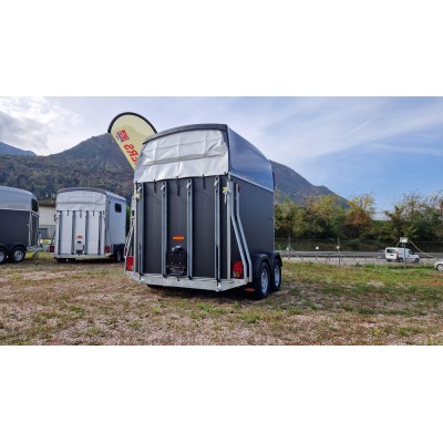 Trailer trasporto cavalli Boeckmann DUO ESPRIT Silver + Black due posti