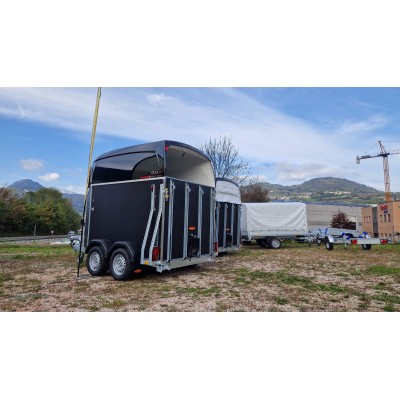 Trailer trasporto cavalli Boeckmann DUO ESPRIT Silver + Black due posti