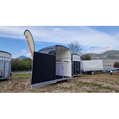 Trailer trasporto cavalli Boeckmann DUO ESPRIT Silver + Black due posti