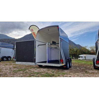 Trailer trasporto cavalli Boeckmann DUO ESPRIT Silver + Black due posti