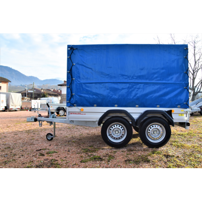 Carrello Rimorchio auto doppio asse in alluminio multifunzione