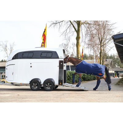 Trailer cavalli Boeckmann GRAND MASTER SKA-WCF per 2 cavalli in vetroresina