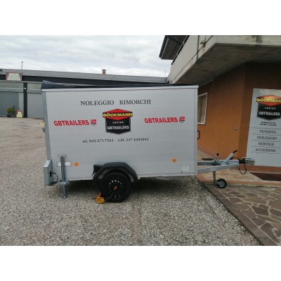 Rimorchio carrello auto furgonato mono asse