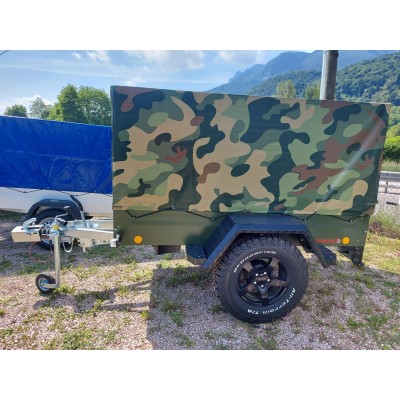 Carrello rimorchio auto Off-Road 4x4 con cerchi in lega