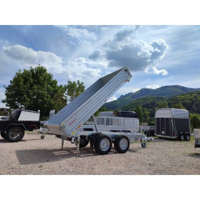 Carrello rimorchio auto ribaltabile tri-latterale in pronta consegna