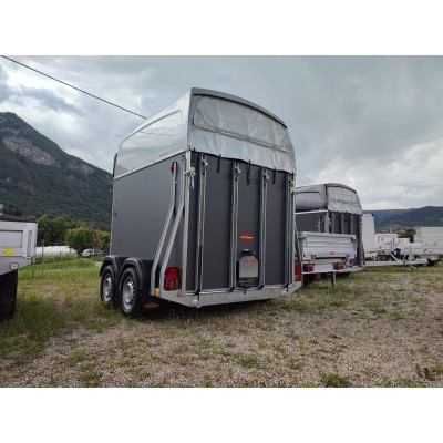 Trailer trasporto cavalli Boeckmann DUO ESPRIT Silver + Black due posti