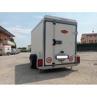 Rimorchio carrello auto furgonato mono asse