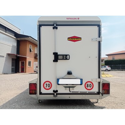 Rimorchio carrello auto furgonato mono asse