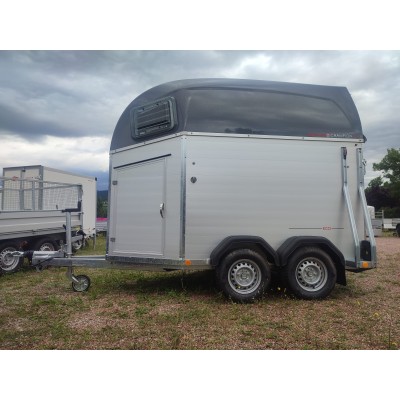 Trailer trasporto cavalli due posti in alluminio Boeckmann Champion Esprit Silver + Black