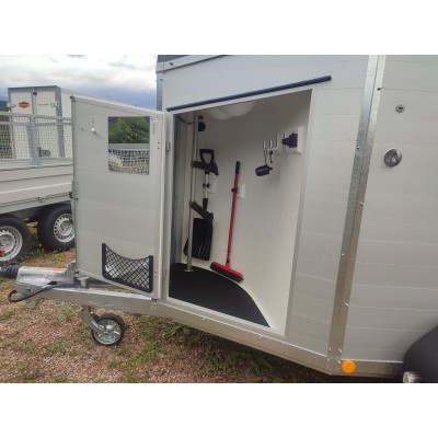 Trailer trasporto cavalli due posti in alluminio Boeckmann Champion Esprit Silver + Black