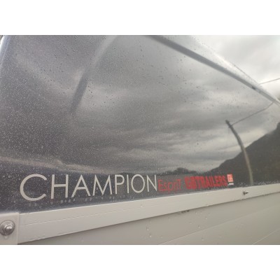 Trailer trasporto cavalli due posti in alluminio Boeckmann Champion Esprit Silver + Black